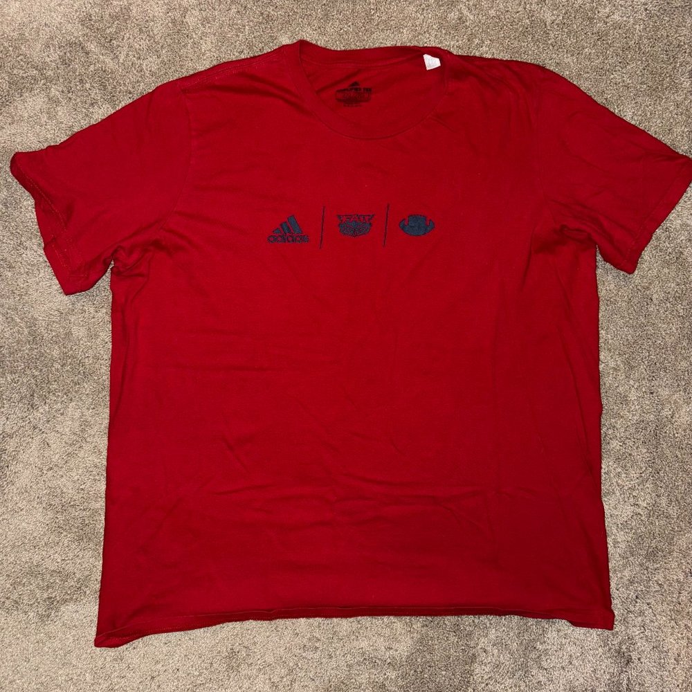 Adidas Florida Atlantic (FAU)  Football Red T-Shirt XXL